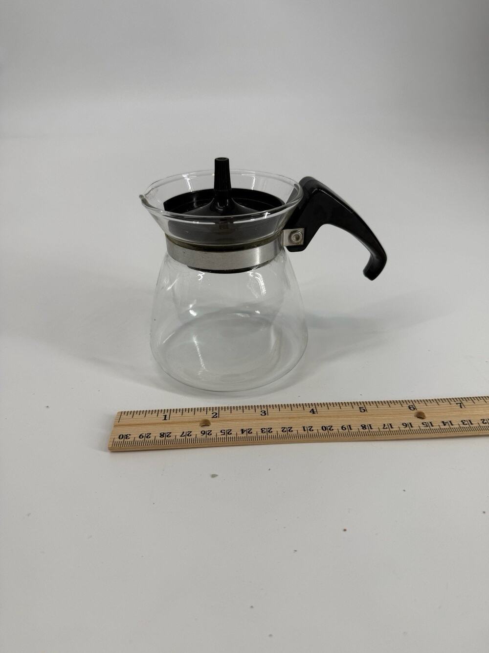 Vintage 4" Mini PYREX Corning Single Serving Coffee Tea Pot Carafe & Lid